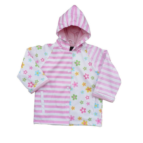 Little Girls Pastel Posies Rain Coat 2T-6 - SophiasStyle.com